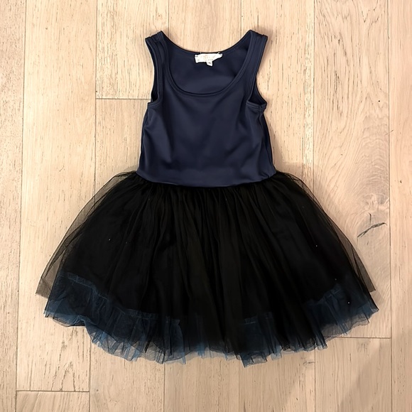 Truly Me navy/black tutu tank dress with blue trim Sz S - Picture 1 of 3